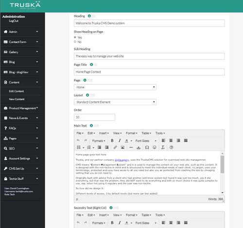 Home Page Contect The easy way to manage your web site